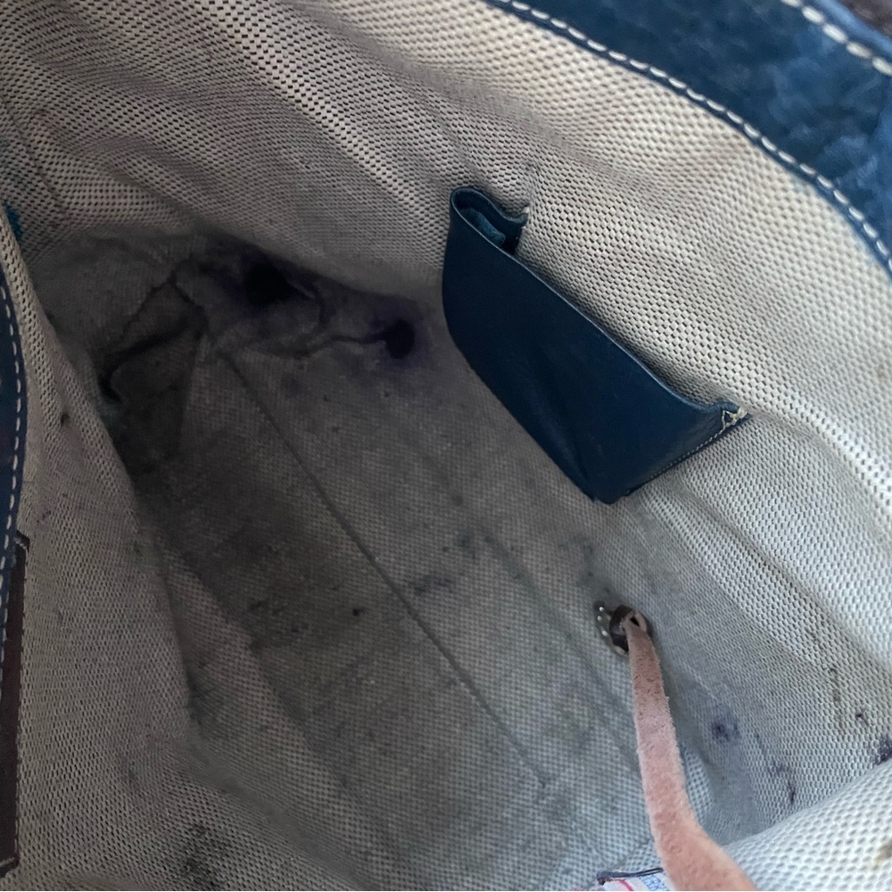 Dooney & Bourke Blue Leather Crossbody Bag - Picture 5 of 8